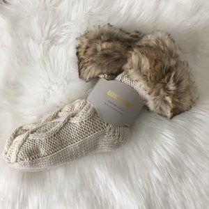 Winter fluffy knit socks